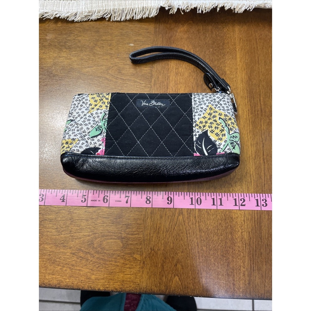 Vera Bradley‎ Quilted Pouch Too Zip Wristlet In Retired Tweed Tulip